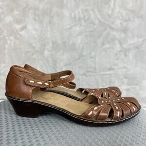 Clarks Wendy Estate Sandals Womens‎ 9.5 M Brown Comfort Adjustable Strap Shoes